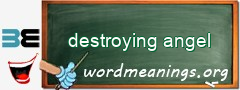 WordMeaning blackboard for destroying angel